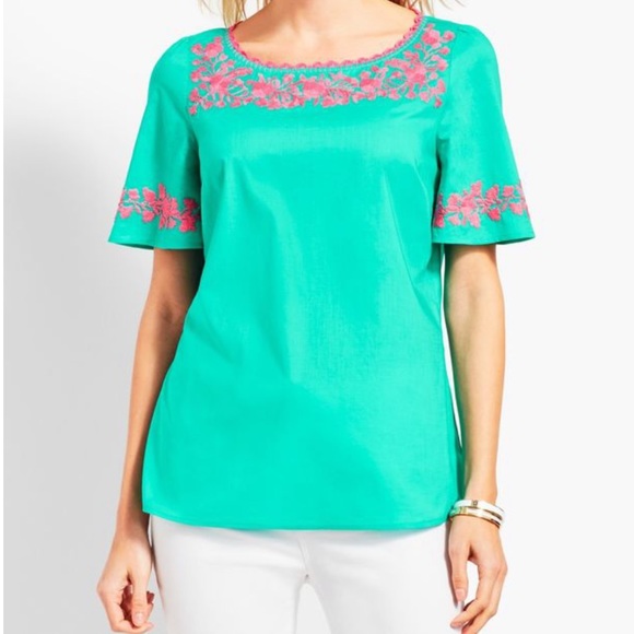 Talbots Tops - Talbots Embroidered Top NWT